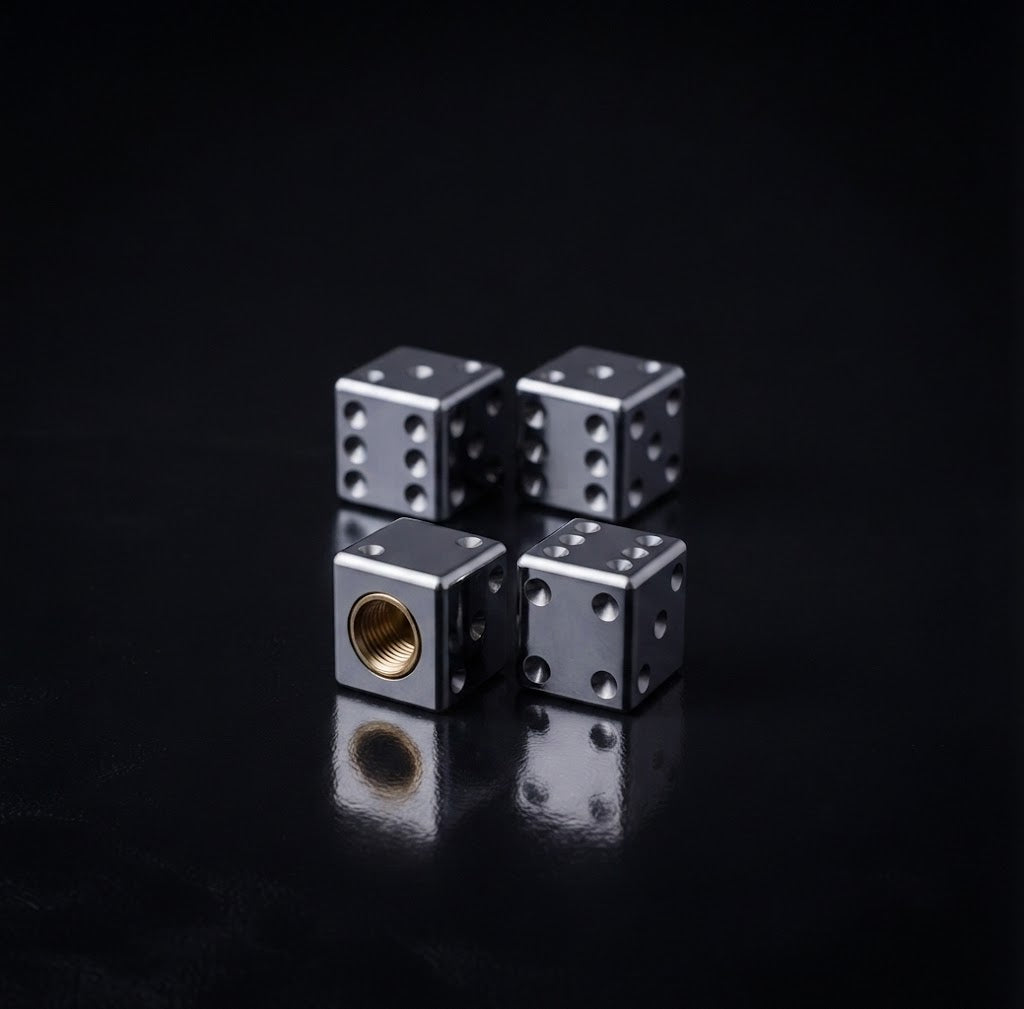 Chrome Stem Cap Dice